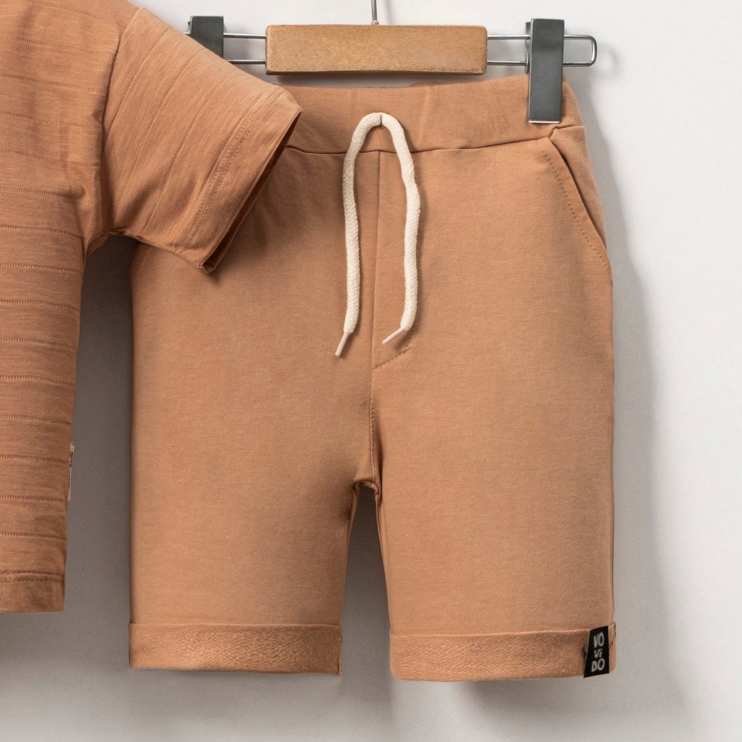 Boys' Abstract Art Casual Set - Yellow/Tan