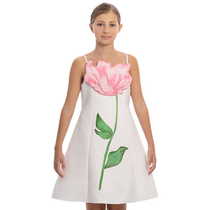 Girls' Blooming Belle Formal Dress - Offwhite