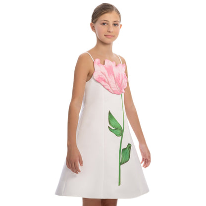 Girls' Blooming Belle Formal Dress - Offwhite