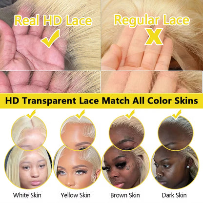 613 Honey Blonde Lace Front Human Hair Wig