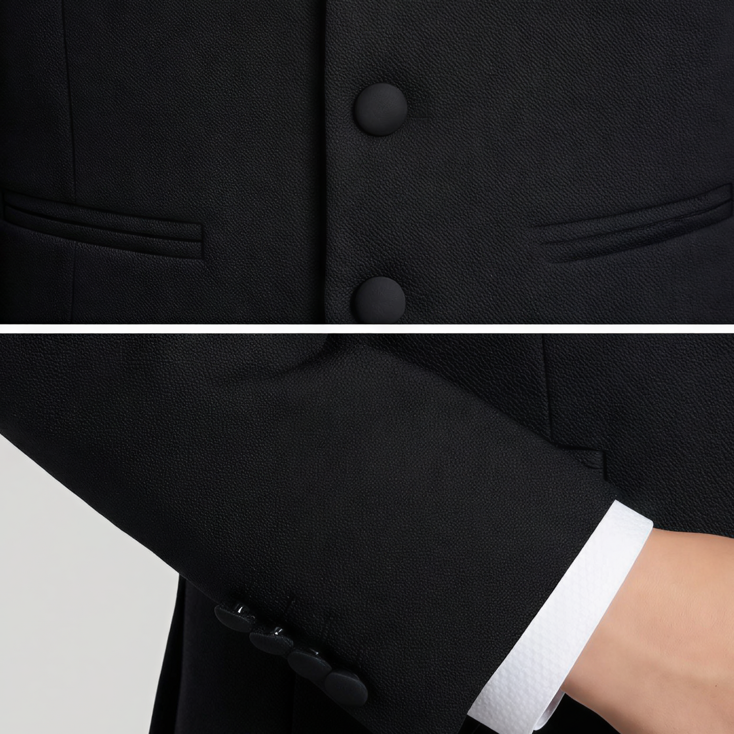 Boys Black Tuxedo Suit with Bow Tie