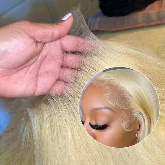613 Honey Blonde Lace Front Human Hair Wig
